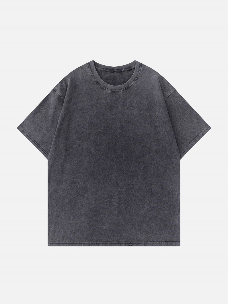 Noir  T Shirts Aelfric Eden Solid Washed Tee - XVU-6394494